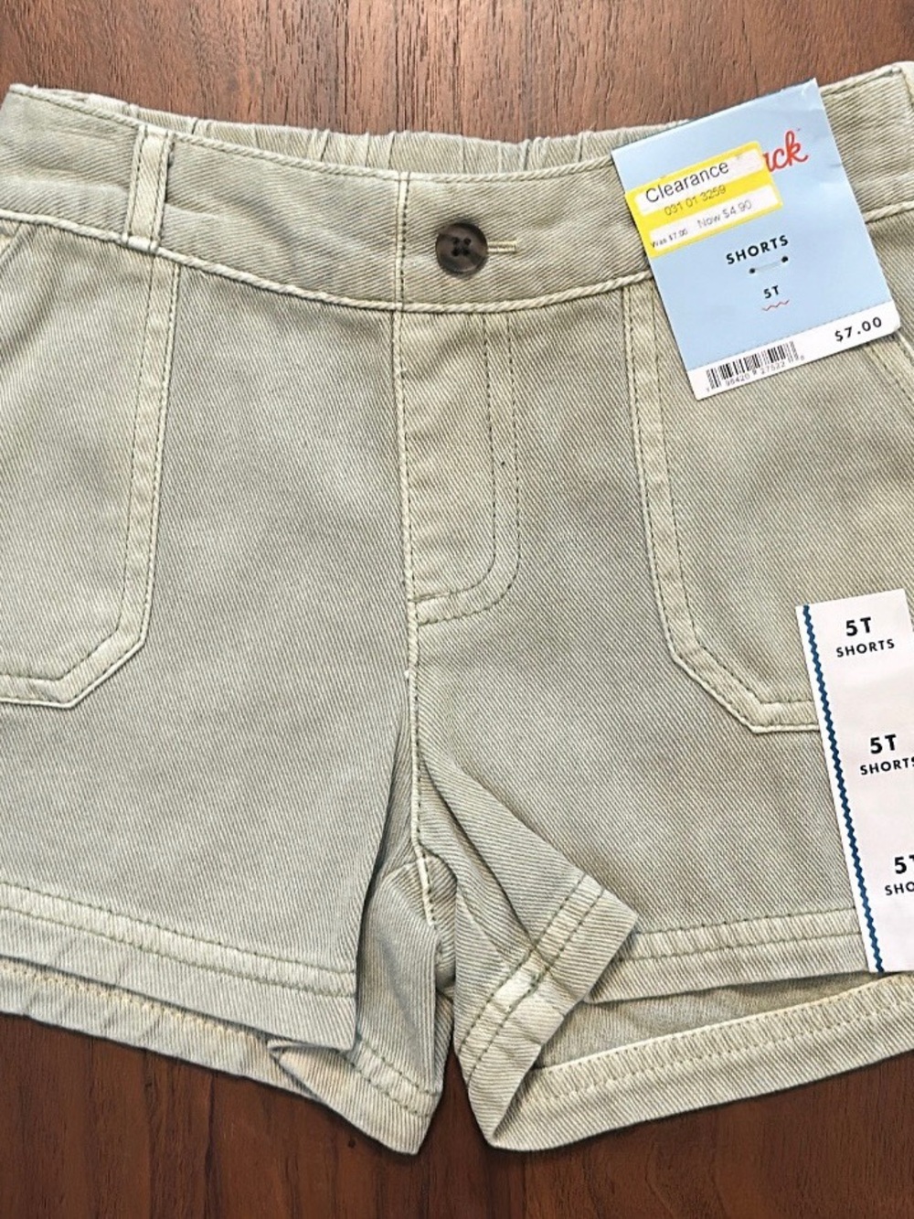 Cat & Jack light tan jean shorts for girls